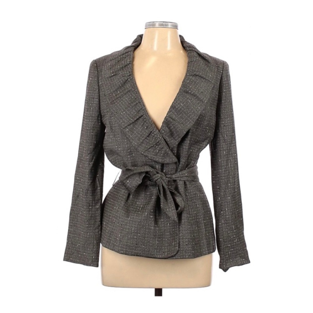 CLASSIQUES ENTIER size 12 grey tweed wool jacket in excellent condition - Picture 1 of 12